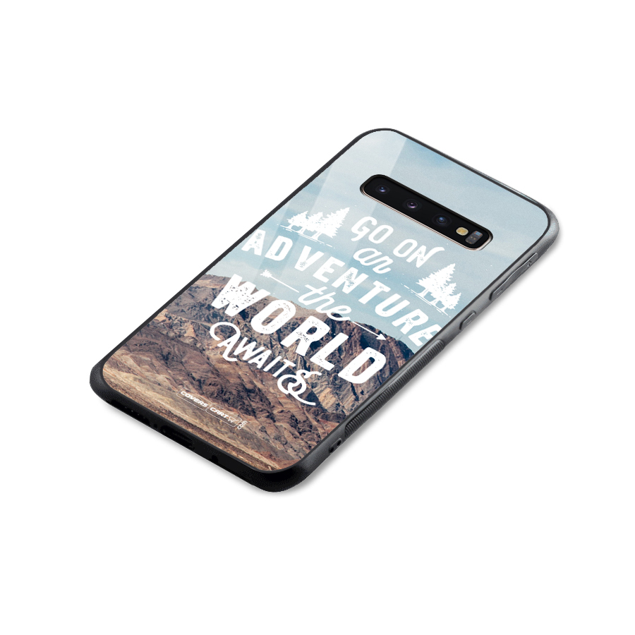 Adventure World Glass Back Case for Galaxy S10 Plus