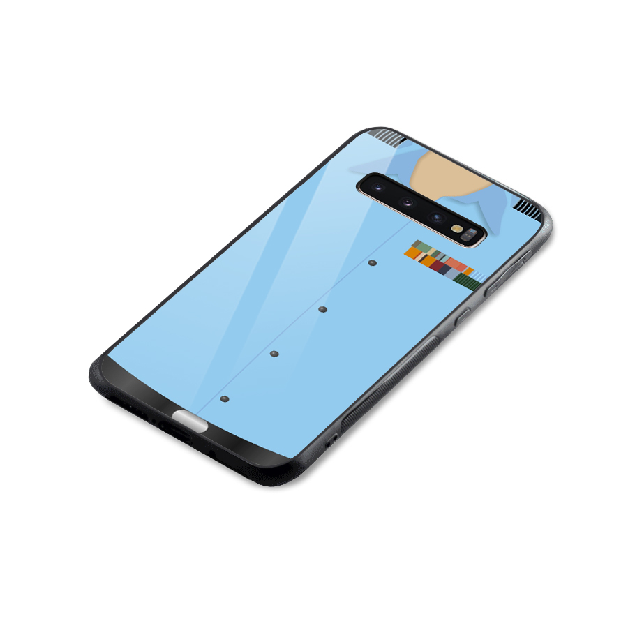 Air Force Uniform Glass Back Case for Galaxy S10 Plus