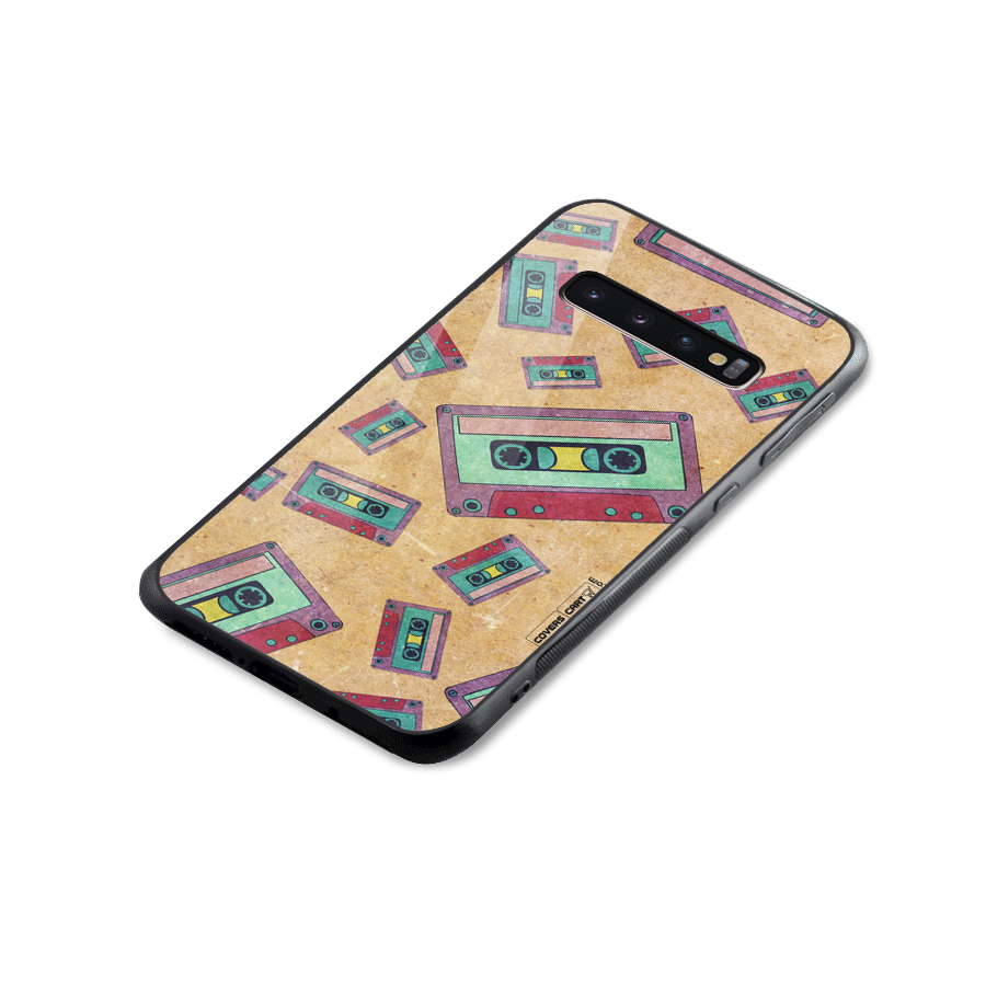 Ancient Cassettes Glass Back Case for Galaxy S10 Plus