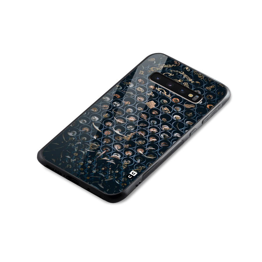 Ancient Wall Circles Glass Back Case for Galaxy S10 Plus