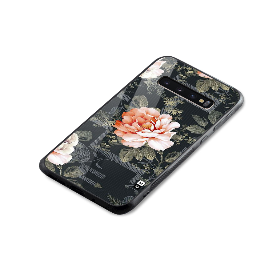 Art And Floral Glass Back Case for Galaxy S10 Plus