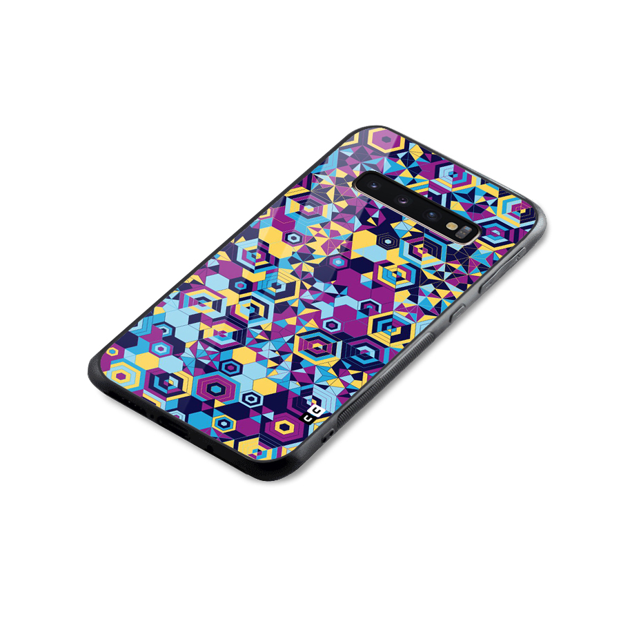 Artistic Abstract Glass Back Case for Galaxy S10 Plus