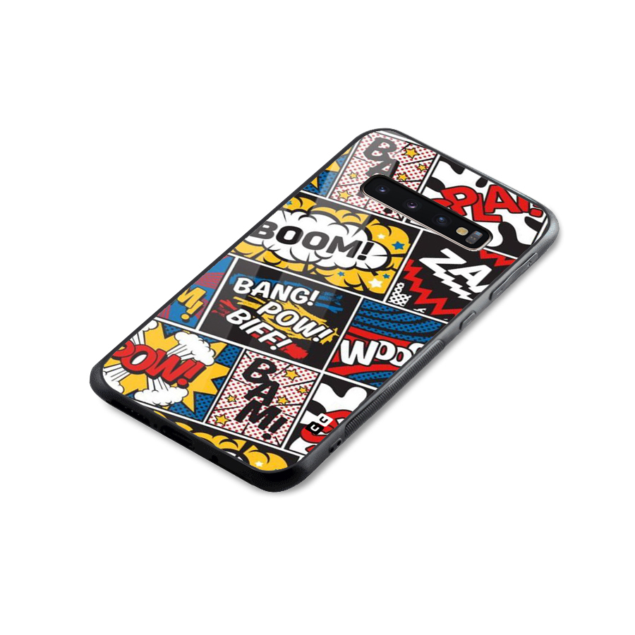 Bam Pattern Glass Back Case for Galaxy S10 Plus