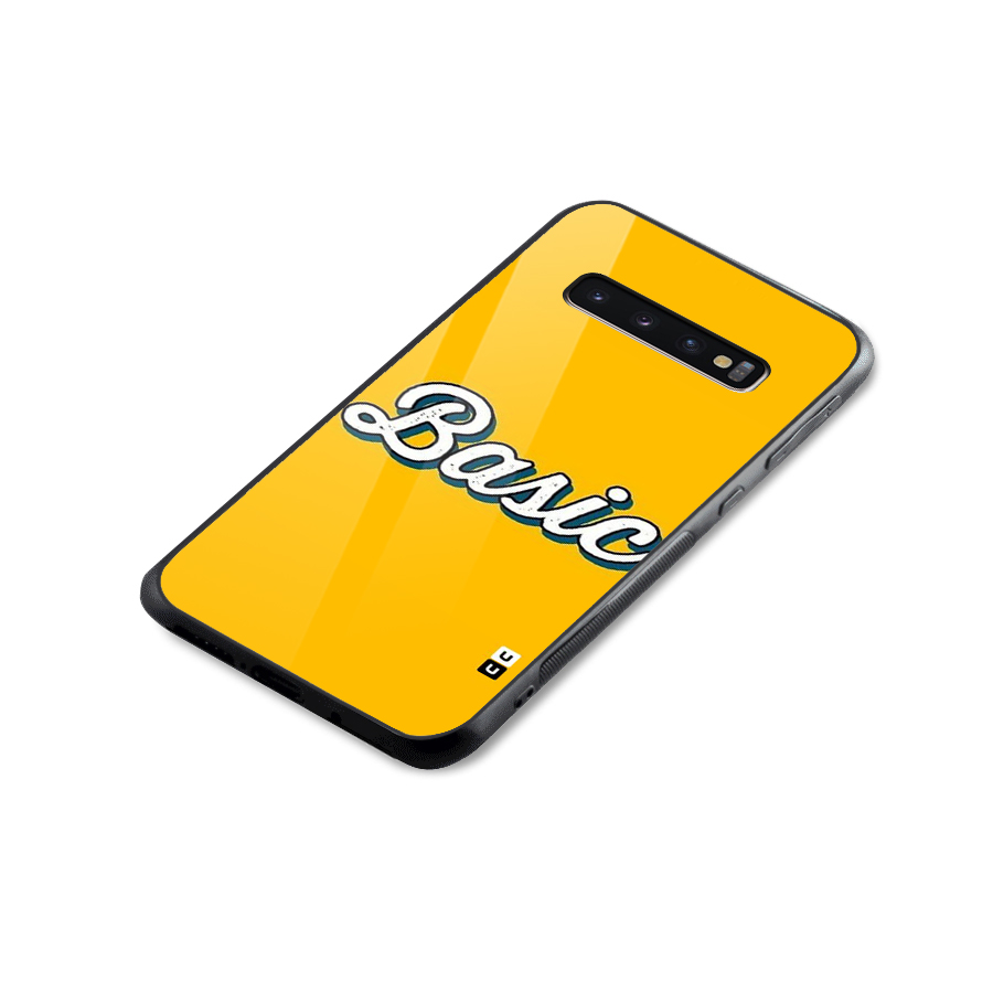Basic Yellow Glass Back Case for Galaxy S10 Plus