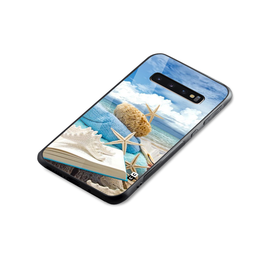 Beach Sky Glass Back Case for Galaxy S10 Plus