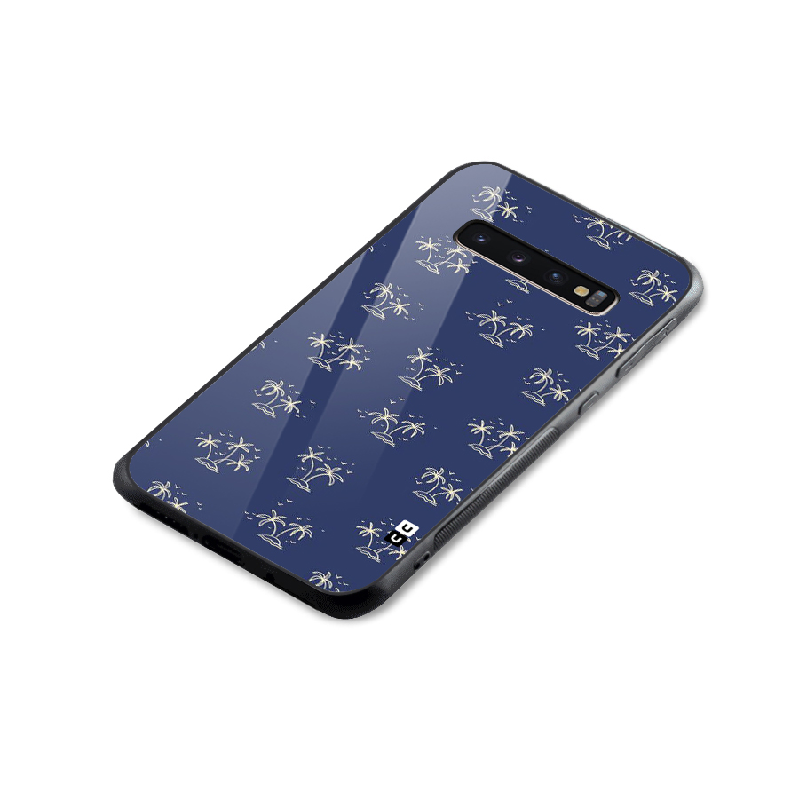 Beach Trees Glass Back Case for Galaxy S10 Plus