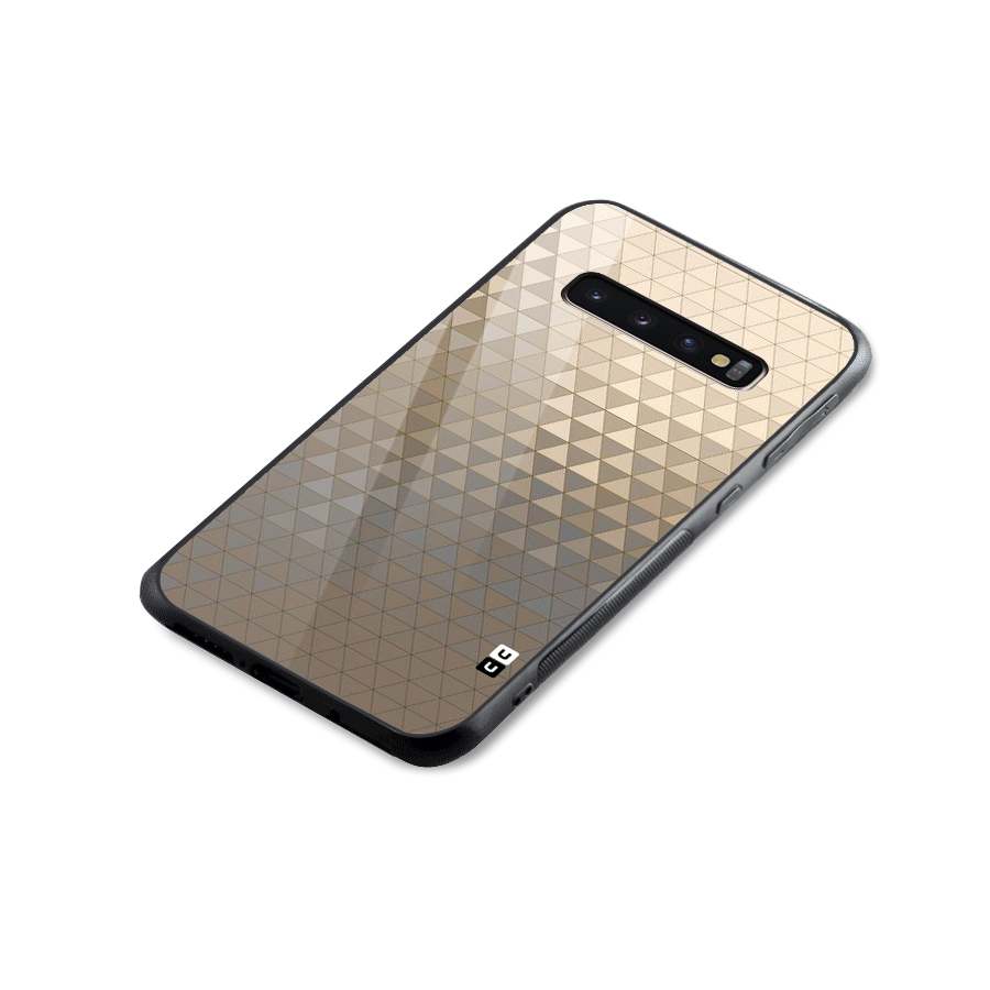 Beautiful Golden Pattern Glass Back Case for Galaxy S10 Plus