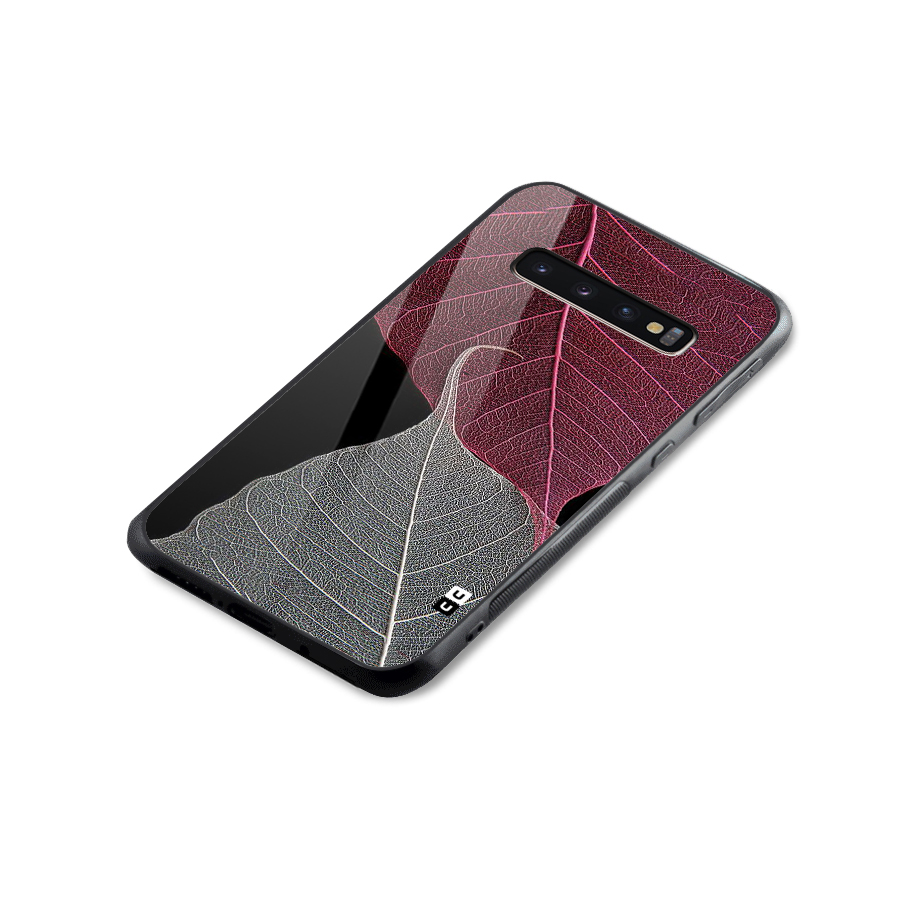 Beauty Leaf Glass Back Case for Galaxy S10 Plus