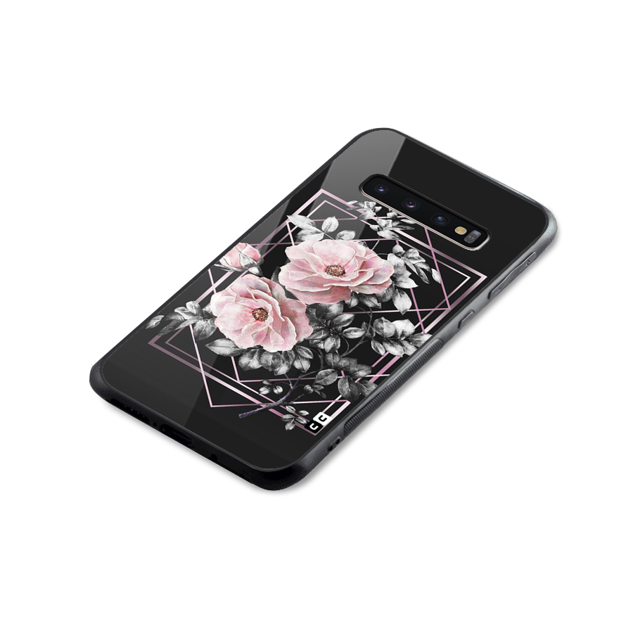 Beguilling Pink Floral Glass Back Case for Galaxy S10 Plus