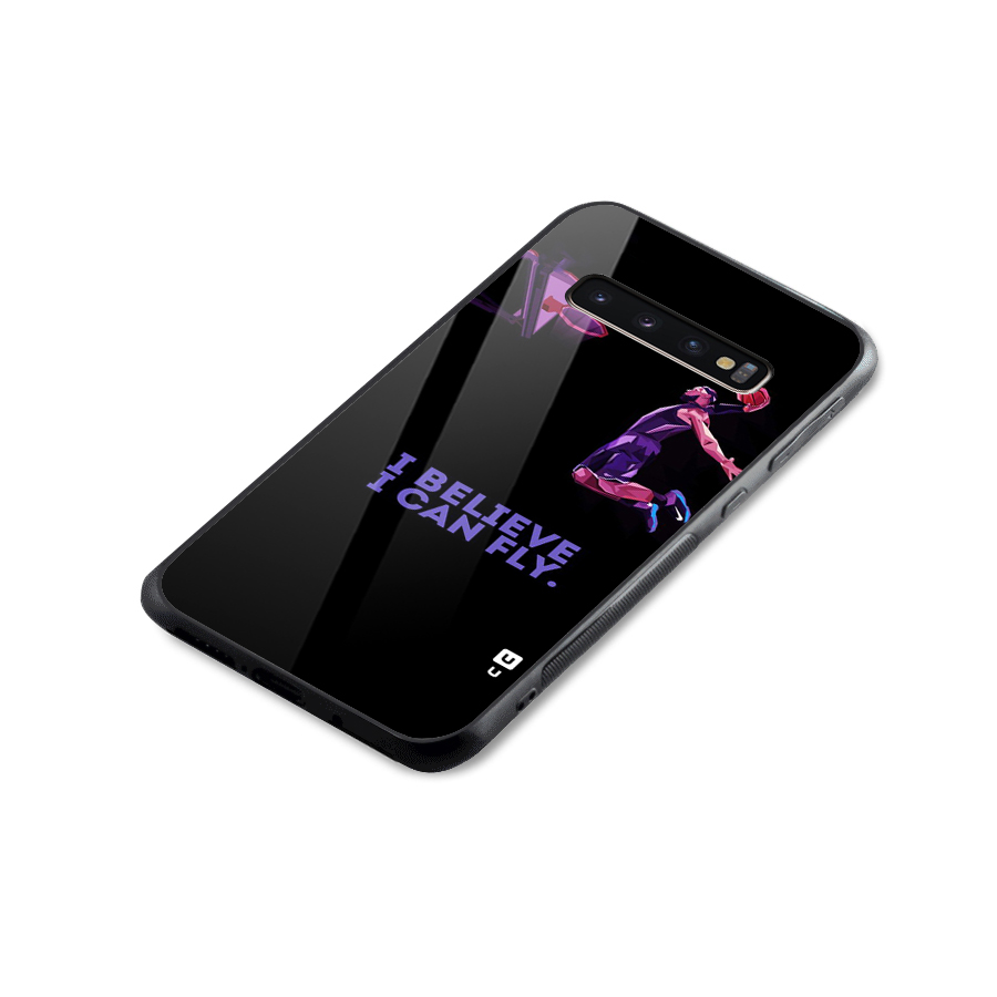 Believe And Fly Glass Back Case for Galaxy S10 Plus