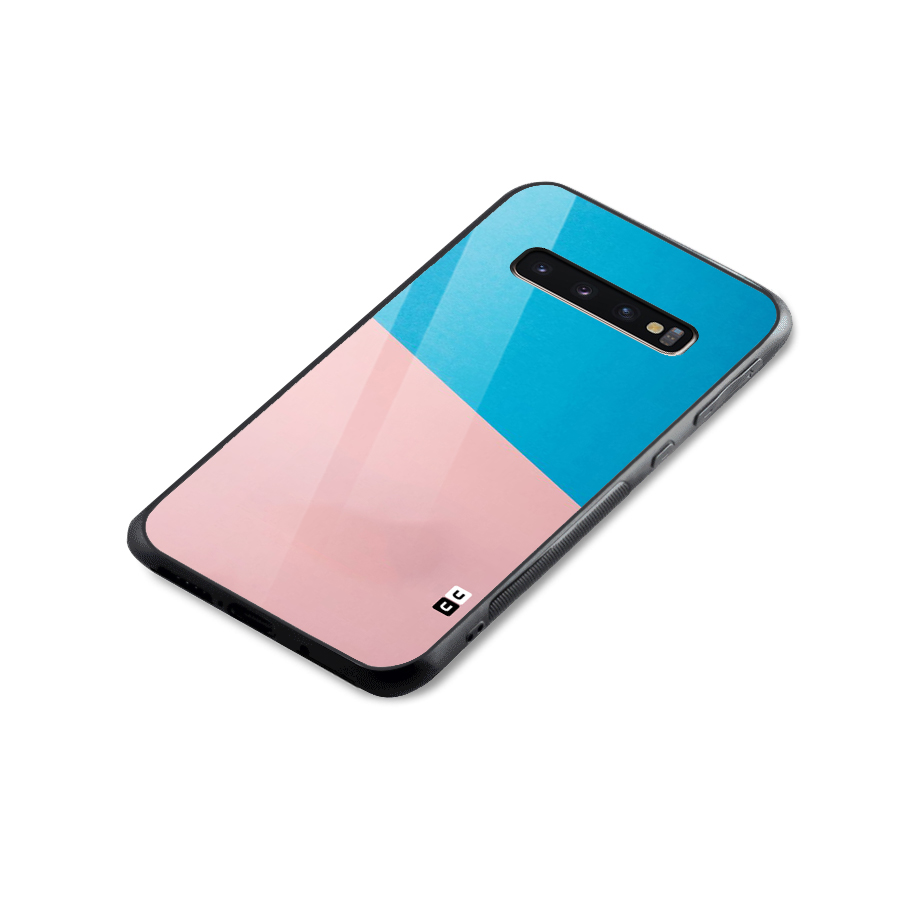 Bicolor Design Glass Back Case for Galaxy S10 Plus