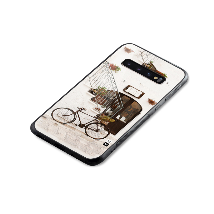 Bicycle Wall Glass Back Case for Galaxy S10 Plus