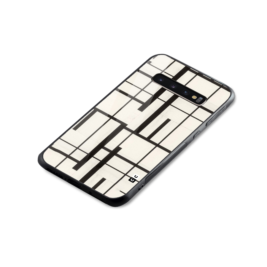 Black Unsymmetry Glass Back Case for Galaxy S10 Plus