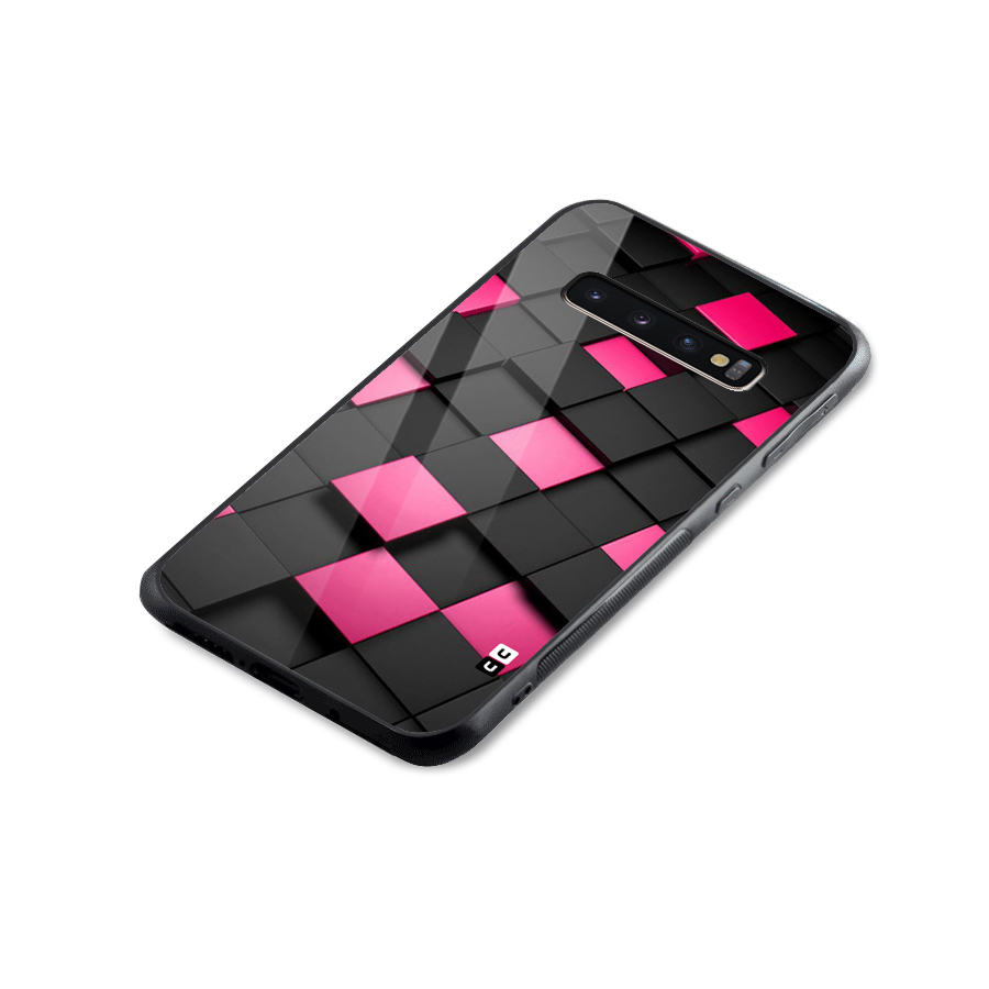 Blocks Diagonal Glass Back Case for Galaxy S10 Plus