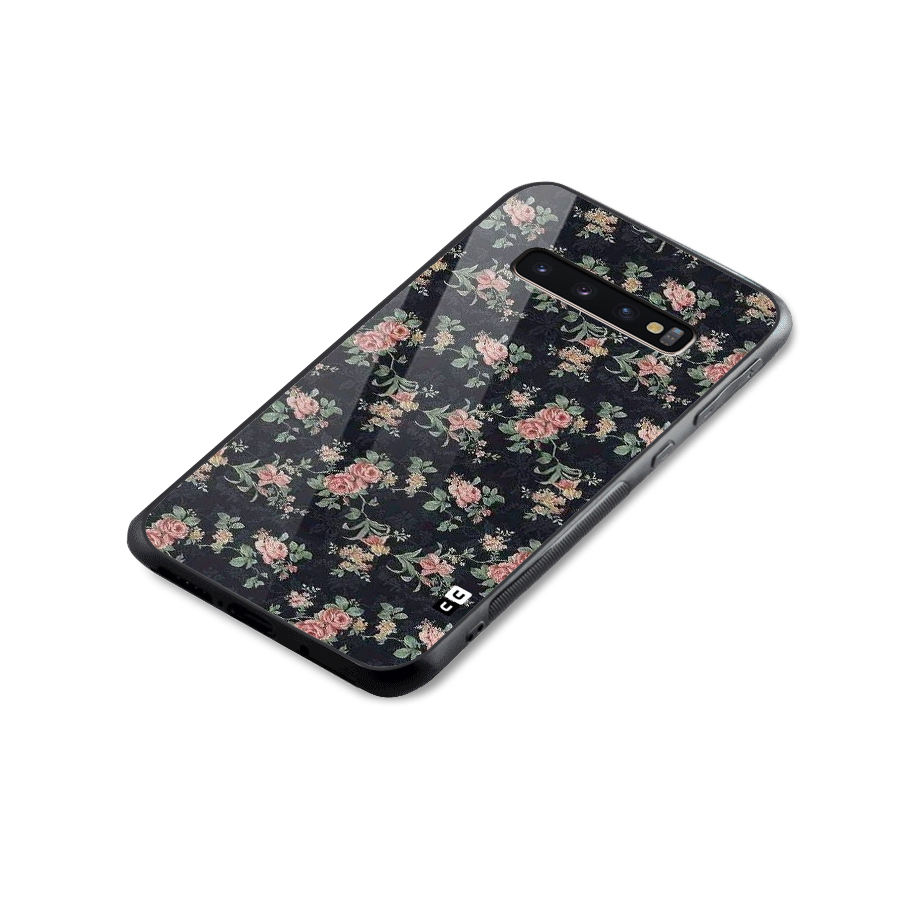 Bloom Black Glass Back Case for Galaxy S10 Plus