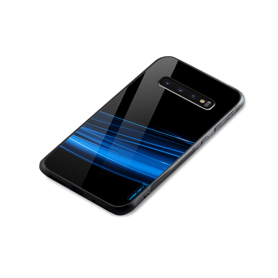 Blue Flow Glass Back Case for Galaxy S10 Plus