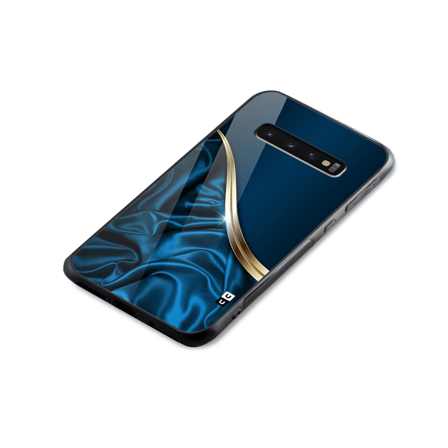 Blue Smooth Flow Glass Back Case for Galaxy S10 Plus