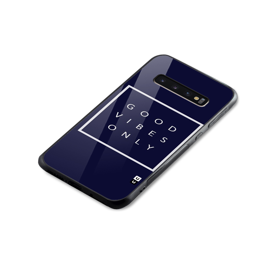 Blue White Vibes Glass Back Case for Galaxy S10 Plus