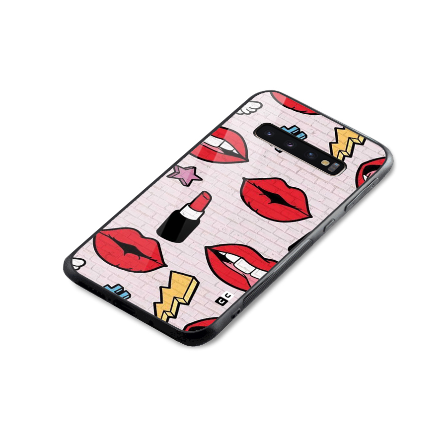 Bold Red Glass Back Case for Galaxy S10 Plus