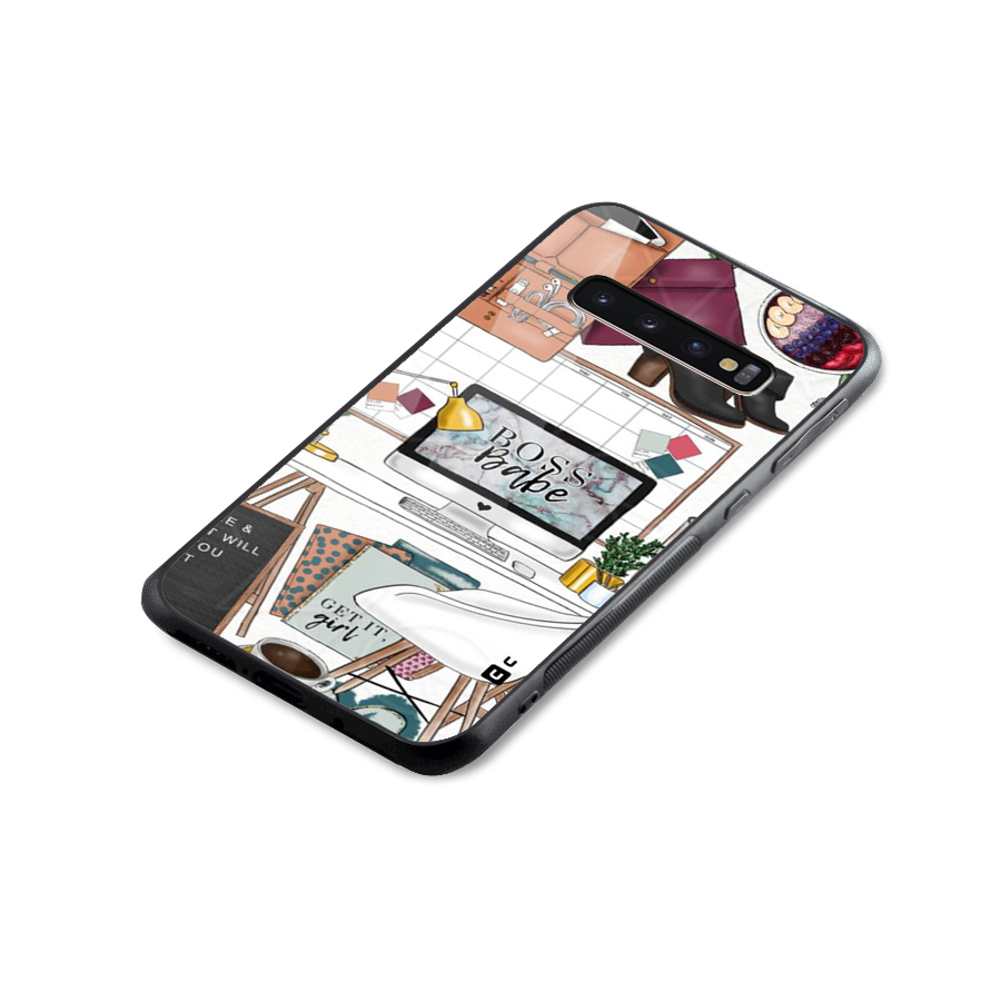 Boss Babe Glass Back Case for Galaxy S10 Plus