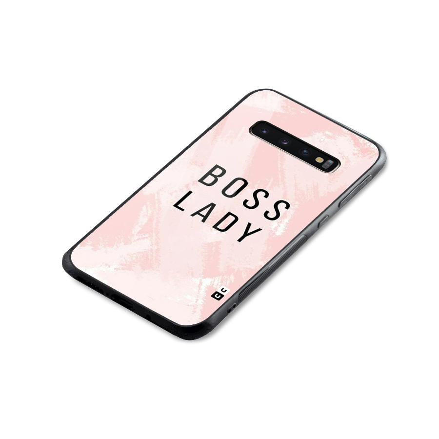 Boss Lady Pink Glass Back Case for Galaxy S10 Plus