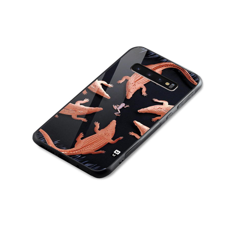 Brave Frog Glass Back Case for Galaxy S10 Plus