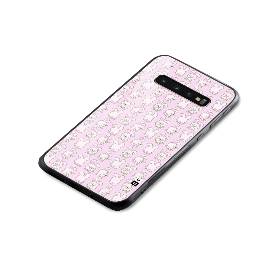 Bunny Cute Glass Back Case for Galaxy S10 Plus