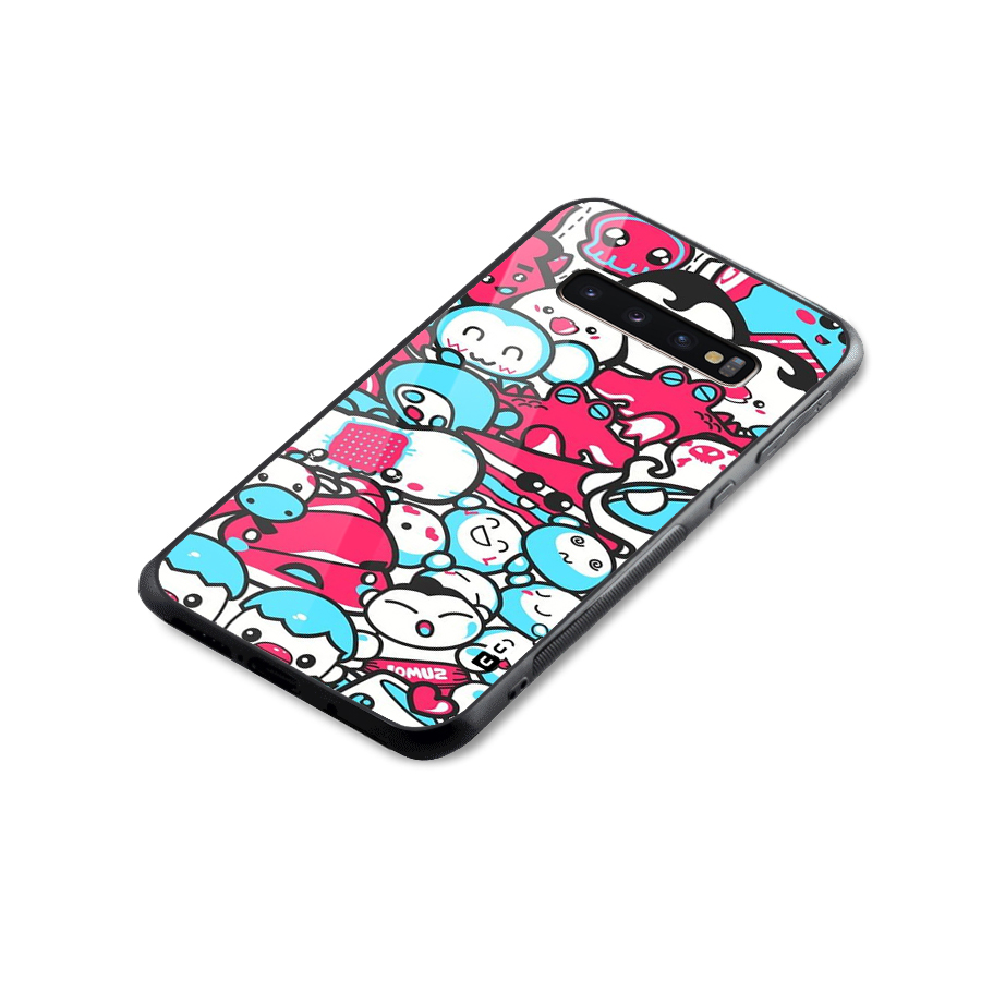 Bunny Quirk Glass Back Case for Galaxy S10 Plus