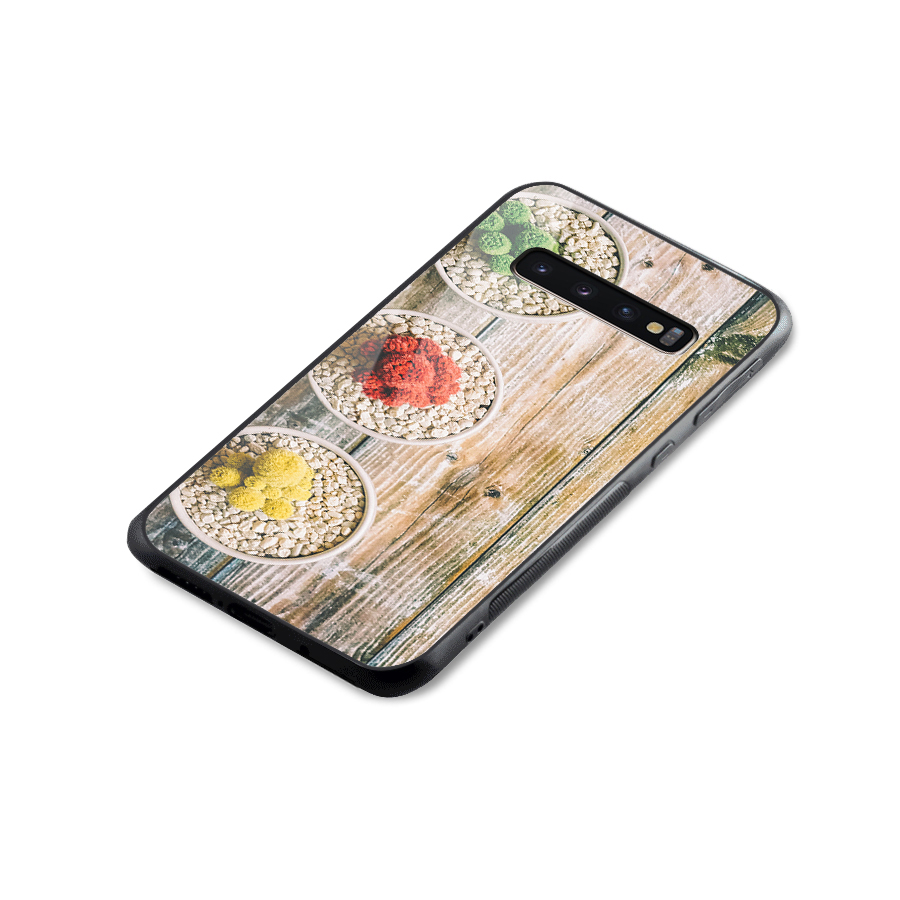 Cacti Decor Glass Back Case for Galaxy S10 Plus
