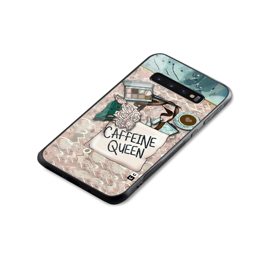 Caffeine Queen Glass Back Case for Galaxy S10 Plus