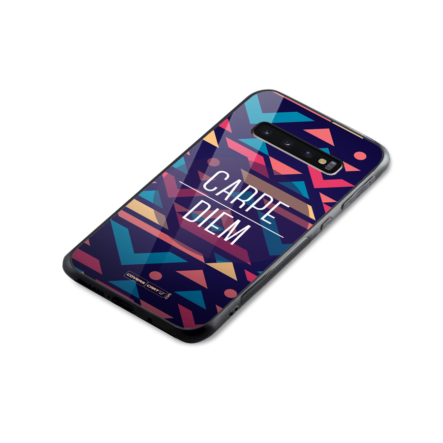 Carpe Diem Glass Back Case for Galaxy S10 Plus