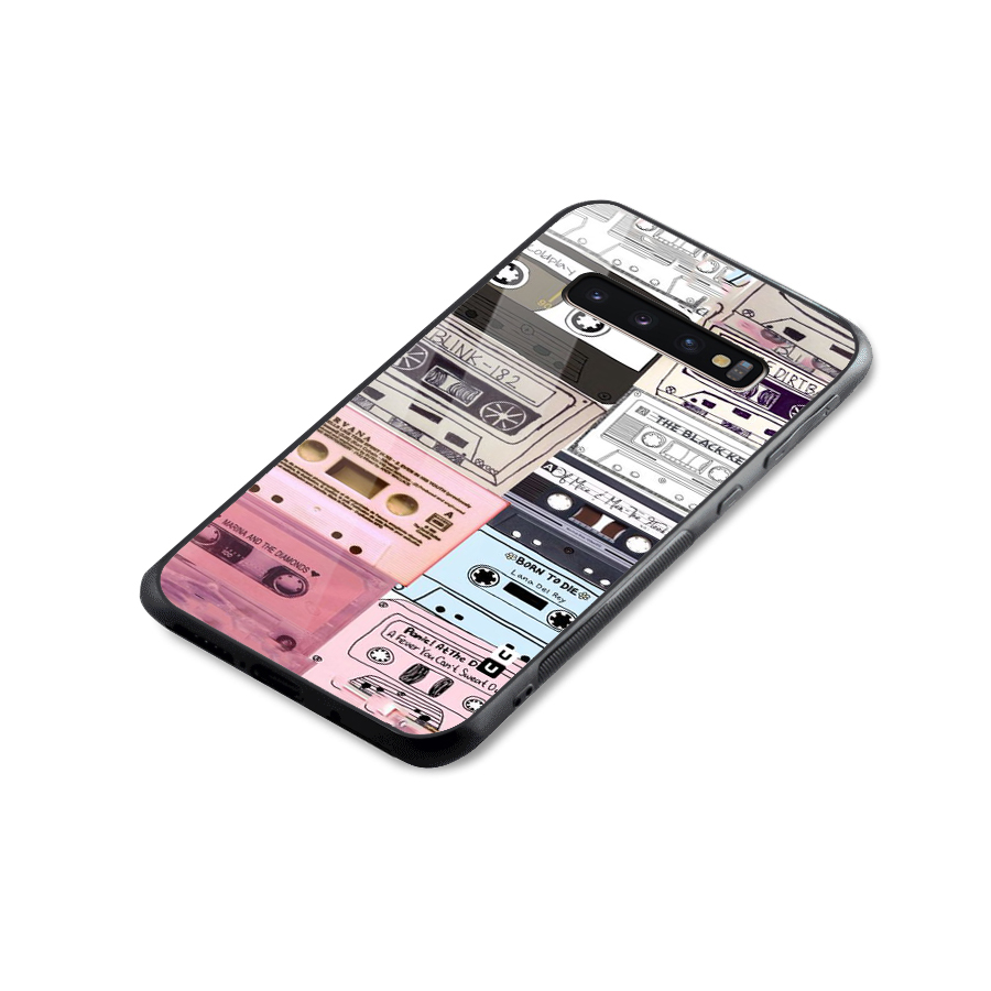 Casette Rolling Glass Back Case for Galaxy S10 Plus