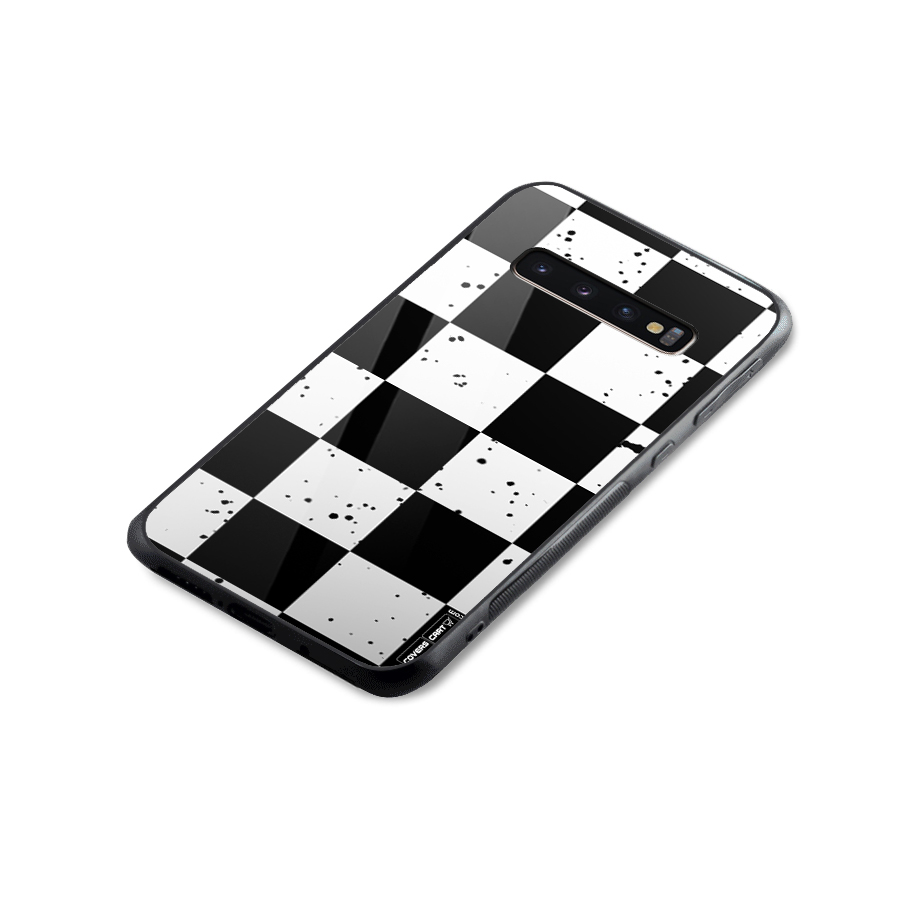 Check Mate Glass Back Case for Galaxy S10 Plus