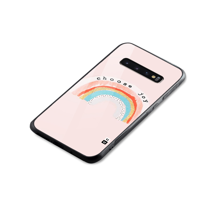 Choose Joy Glass Back Case for Galaxy S10 Plus