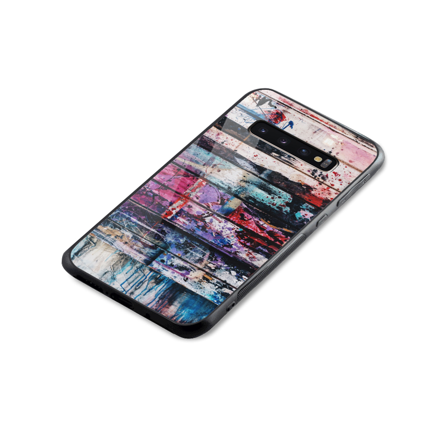 Classic Art Splash Glass Back Case for Galaxy S10 Plus