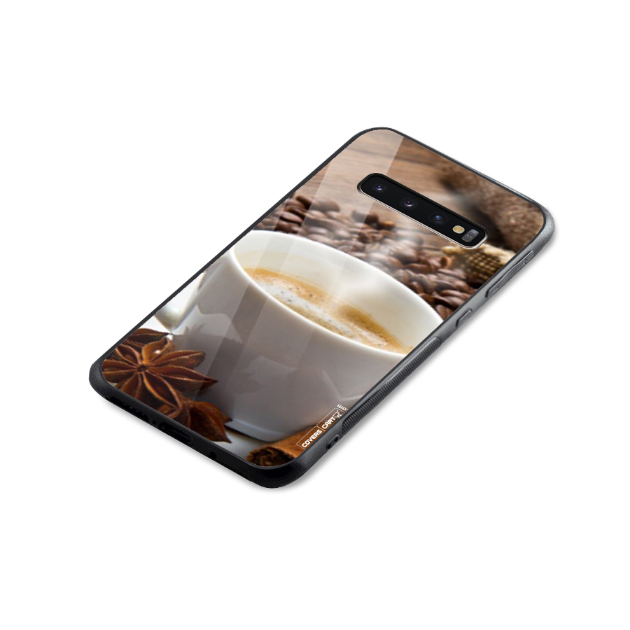 Classic Coffee Beans Glass Back Case for Galaxy S10 Plus