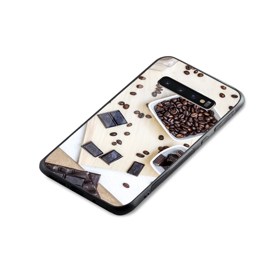 Coffee Beans and Chocolate Glass Back Case for Galaxy S10 Plus