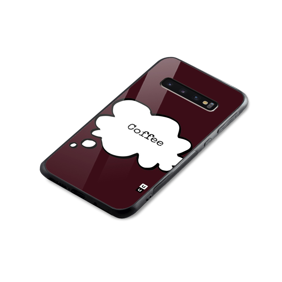 Coffee Bubble Glass Back Case for Galaxy S10 Plus