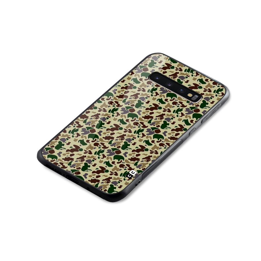 Colored Shapes Glass Back Case for Galaxy S10 Plus