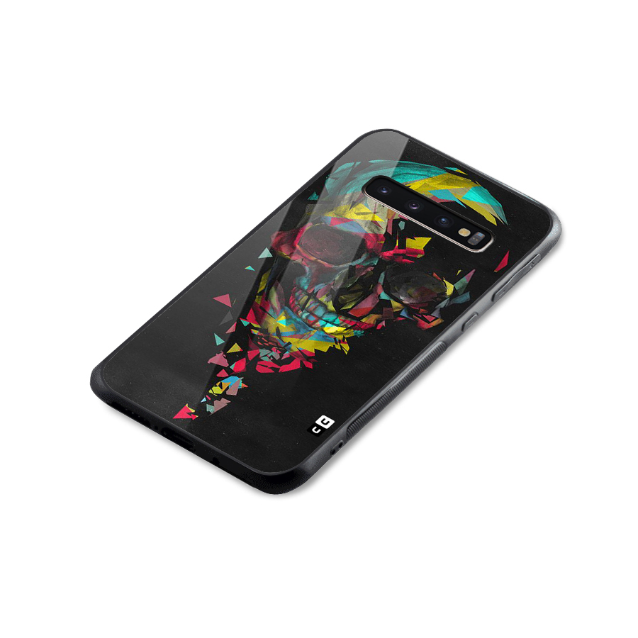 Colored Skull Shred Glass Back Case for Galaxy S10 Plus