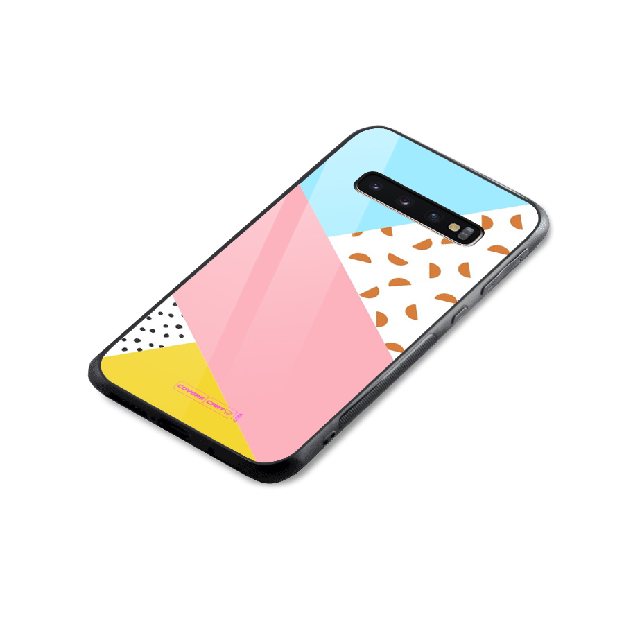 Colorful Abstract Glass Back Case for Galaxy S10 Plus