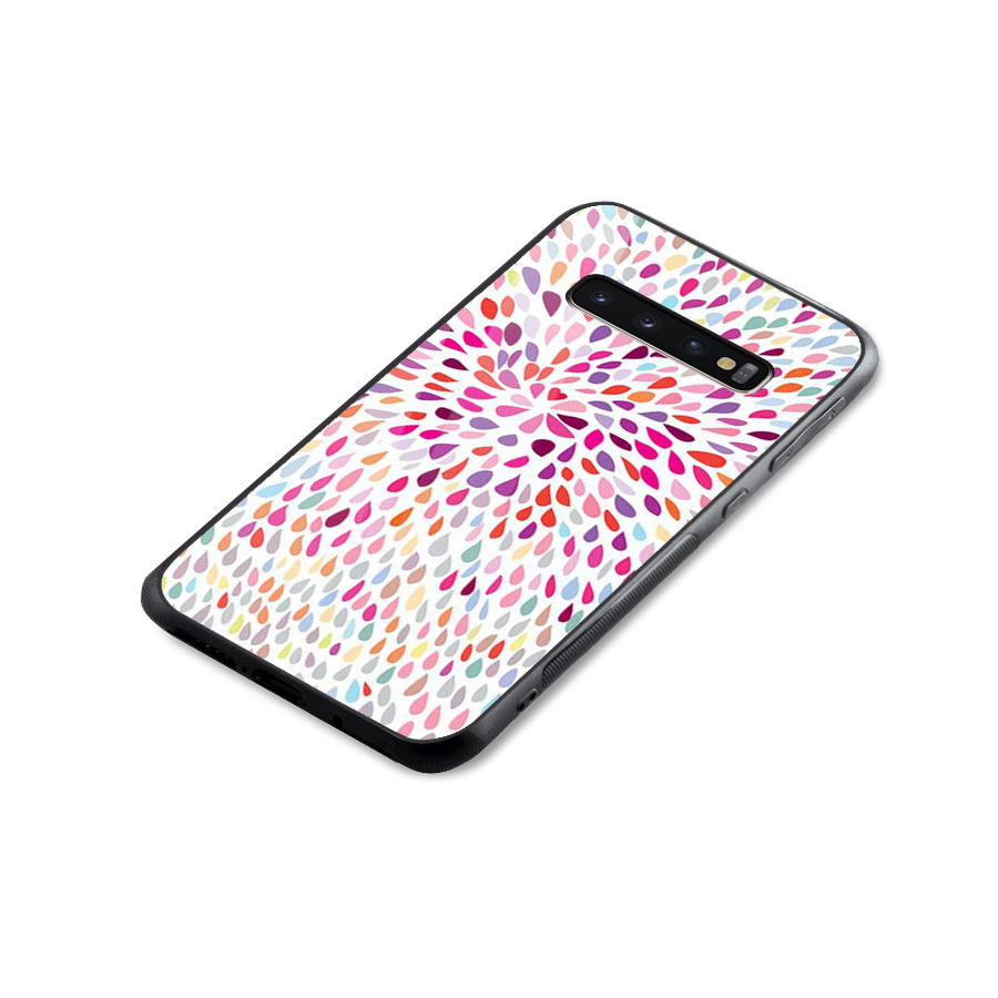 Colorful Decorative Pattern Glass Back Case for Galaxy S10 Plus