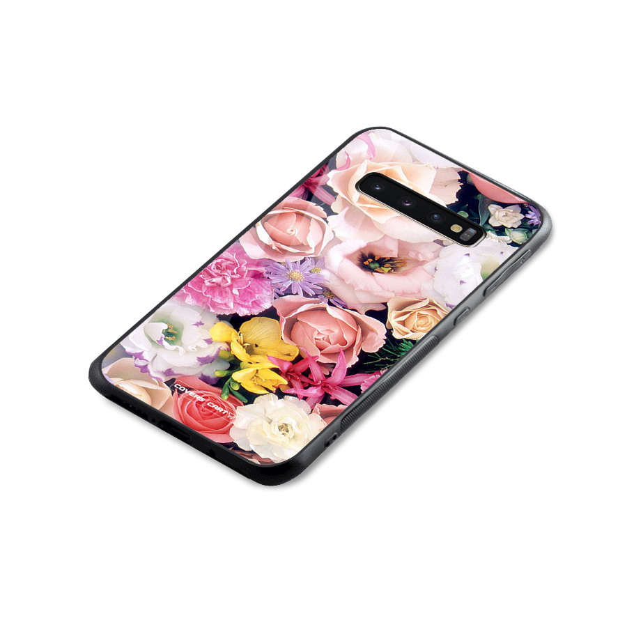 Colorful Roses Glass Back Case for Galaxy S10 Plus