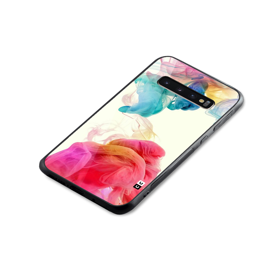 Colorful Splash Glass Back Case for Galaxy S10 Plus