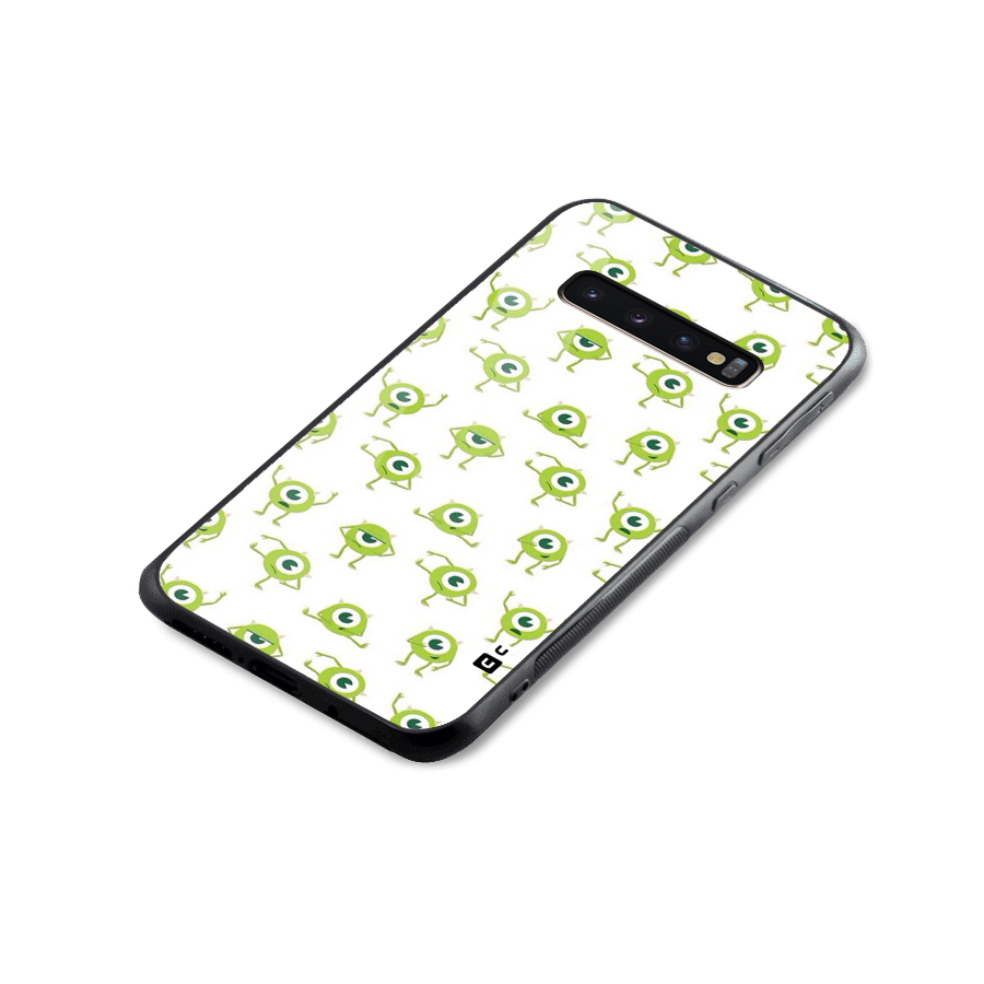 Crazy Green Maniac Glass Back Case for Galaxy S10 Plus