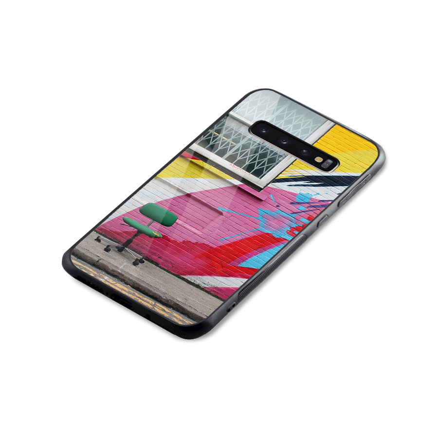 Creative Wall Art Glass Back Case for Galaxy S10 Plus