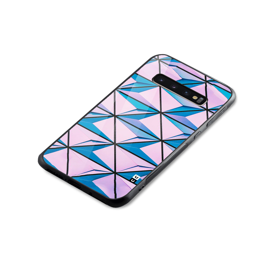 Crystal Abstract Glass Back Case for Galaxy S10 Plus