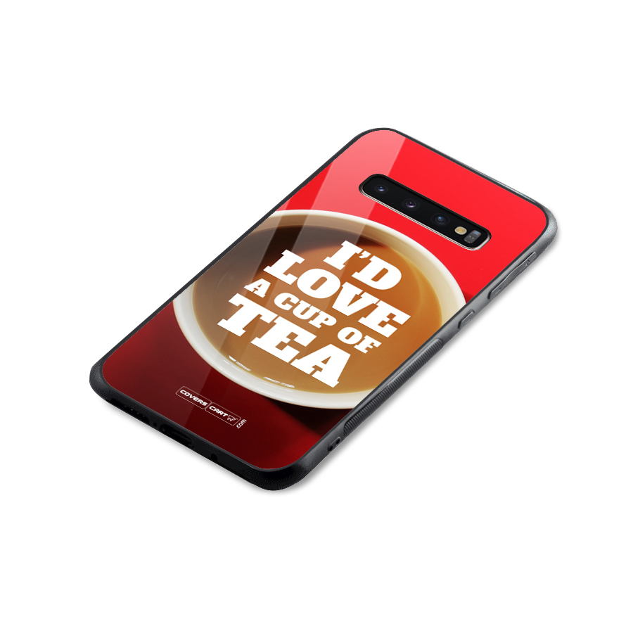 Cup of Tea Glass Back Case for Galaxy S10 Plus