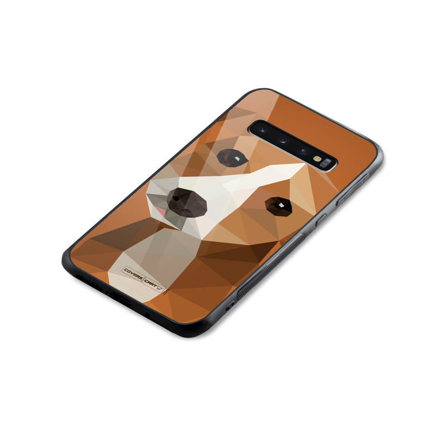 Cute Dog Glass Back Case for Galaxy S10 Plus
