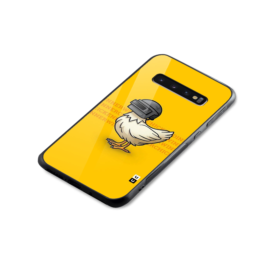 Cute Mask Glass Back Case for Galaxy S10 Plus